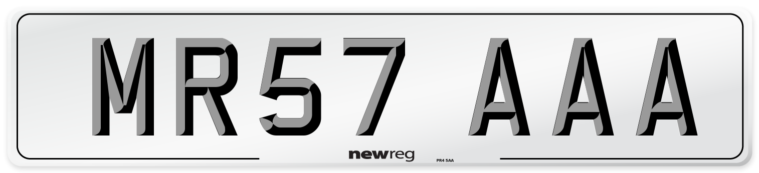 MR57 AAA Number Plate from New Reg